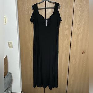 NWT R&M Richards Women's One Piece Long Missy Cold Shoulder Gown Size 18W